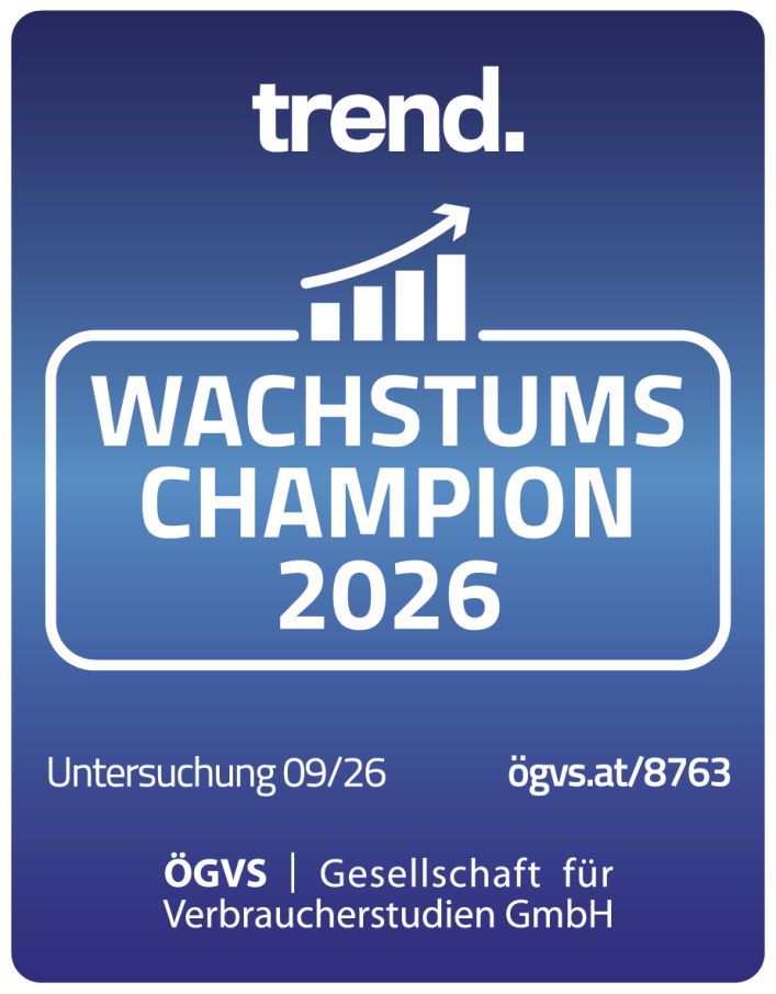 Gütesiegel „Wachstums-Champion Österreich 2026“